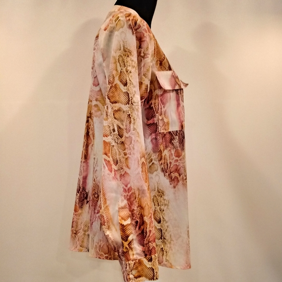 CALVIN KLEIN Sz Medium Button Down Top - Picture 3 of 8